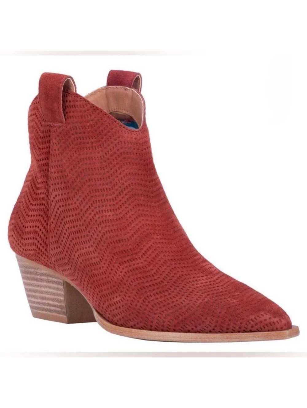 NIB Dingo Kuster Rust Suede Western Ankle Boots Women’s 6.5M DI114